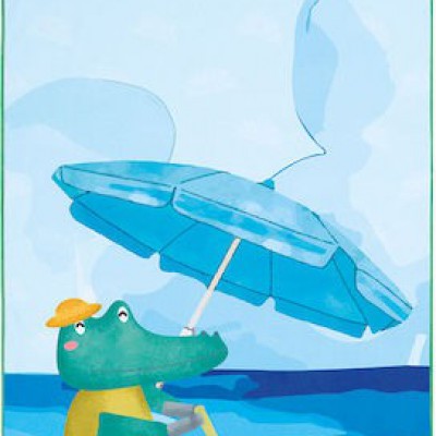 Kentia Παιδική Πετσέτα Θαλάσσης Γαλάζια 140x70εκ.