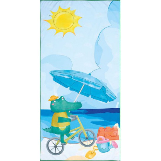 Kentia Παιδική Πετσέτα Θαλάσσης Γαλάζια 140x70εκ.