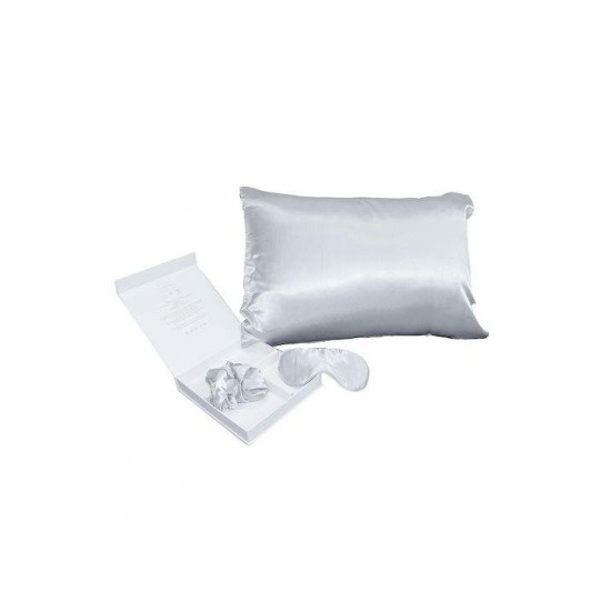 Melinen Pure Σετ Μαξιλαροθήκες με Φάσα Silver 50x70εκ.