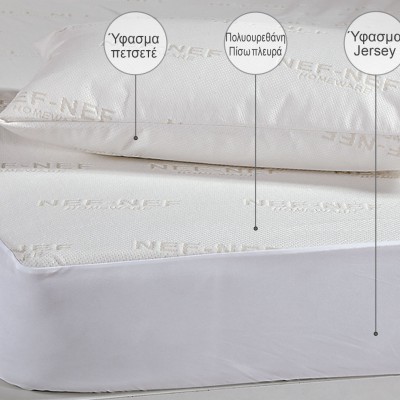 ΠΡΟΣΤΑΤΕΥΤΙΚΟ ΜΑΞΙΛΑΡΙΟΥ ΑΔΙΑΒΡΟΧΟ ΣΕΤ 2 ΤΕΜΑΧΙΩΝ ΖΑΚΑΡ 50X70