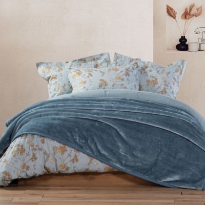 ΚΟΥΒΕΡΤΑ ΥΠΕΡΔΙΠΛΗ LOFT 22 220X240 SMOKE BLUE