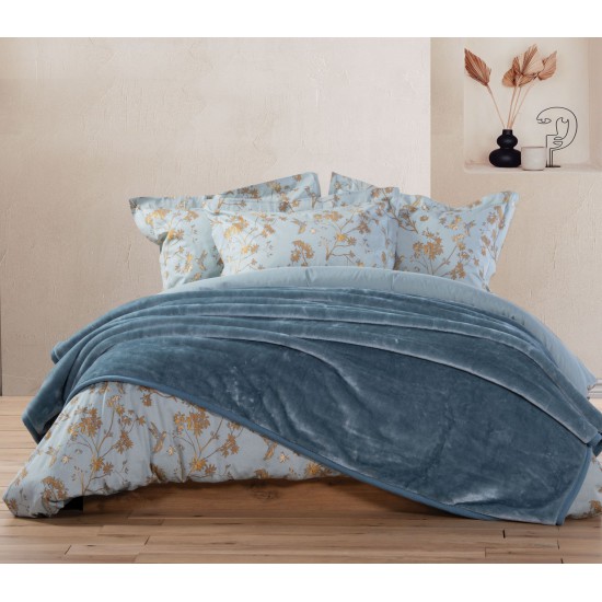 ΝΕΟ! ΚΟΥΒΕΡΤΑ ΥΠΕΡΔΙΠΛΗ LOFT 22 220X240 SMOKE BLUE