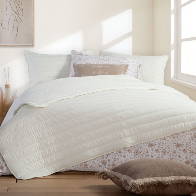 ΚΟΥΒΕΡΛΙ KING SIZE COLORFULL 270X270 BEIGE