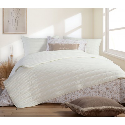 ΚΟΥΒΕΡΛΙ KING SIZE COLORFULL 270X270 BEIGE