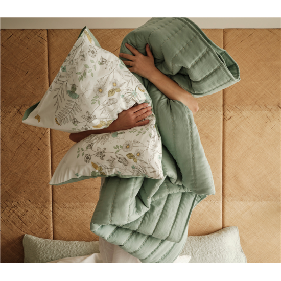 ΚΟΥΒΕΡΛΙ KING SIZE COLORFULL 270X270 ENGLISH ROSE