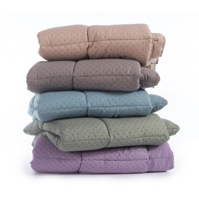 Nef-Nef Homeware Πάπλωμα Μονό με Γέμιση Hollowfiber 160x220εκ. Colorfull Πράσινο 330 GSM