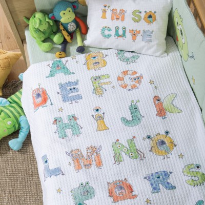 ΒΡΕΦΙΚΗ ΚΟΥΒΕΡΤΑ ΠΙΚΕ AΓΚΑΛΙΑΣ ALPHABET MONSTER 80X110