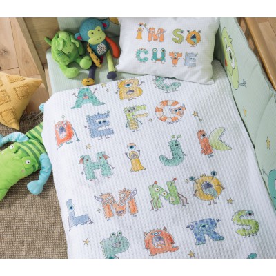 ΒΡΕΦΙΚΗ ΚΟΥΒΕΡΤΑ ΠΙΚΕ AΓΚΑΛΙΑΣ ALPHABET MONSTER 80X110