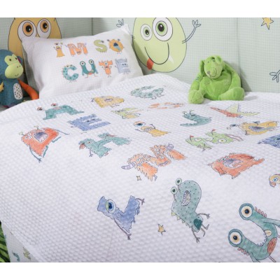 ΒΡΕΦΙΚΗ ΚΟΥΒΕΡΤΑ ΠΙΚΕ AΓΚΑΛΙΑΣ ALPHABET MONSTER 80X110