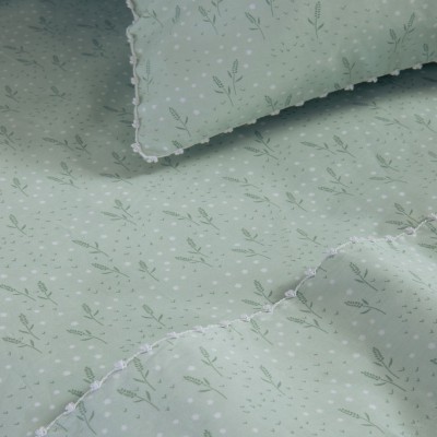 ΣΕΤ ΣΕΝΤΟΝΙΑ ΒΑΜΒΑΚΕΡΟ ΠΕΡΚΑΛΙ ΥΠΕΡΔΙΠΛΑ JOSEFINE 240X270 MINT