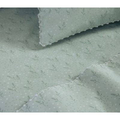 ΣΕΤ ΣΕΝΤΟΝΙΑ ΒΑΜΒΑΚΕΡΟ ΠΕΡΚΑΛΙ ΥΠΕΡΔΙΠΛΑ JOSEFINE 240X270 MINT