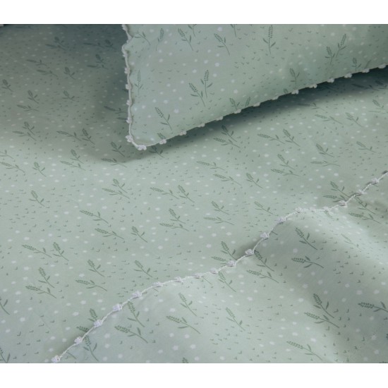 ΣΕΤ ΣΕΝΤΟΝΙΑ ΒΑΜΒΑΚΕΡΟ ΠΕΡΚΑΛΙ ΥΠΕΡΔΙΠΛΑ JOSEFINE 240X270 MINT