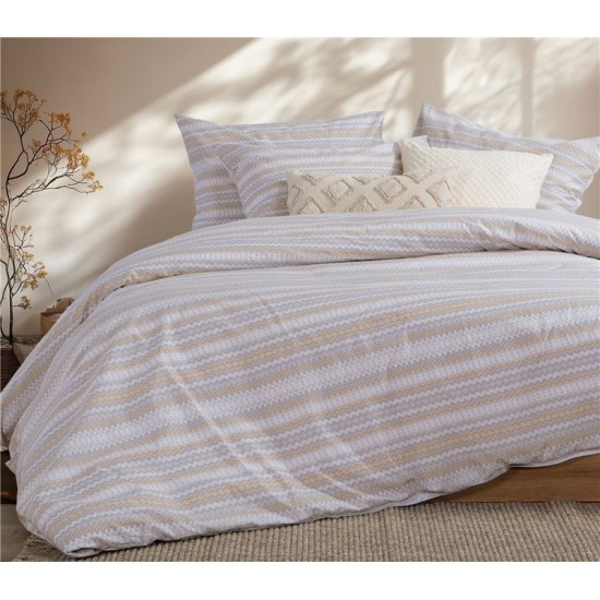 Nef-Nef Homeware Σετ Σεντόνια Υπέρδιπλα με Λάστιχο 160x200+35εκ. Γκρι 4τμχ