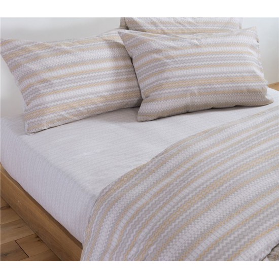 Nef-Nef Homeware Σετ Σεντόνια Υπέρδιπλα με Λάστιχο 160x200+35εκ. Γκρι 4τμχ