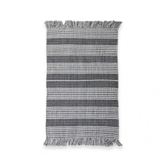 Nef-Nef Homeware Geylord Χαλί Ορθογώνιο με Κρόσια Grey (70χ140)