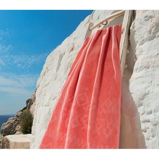 Nef-Nef Homeware Trivian Πετσέτα Θαλάσσης Βαμβακερή Κοραλί 160x80εκ.
