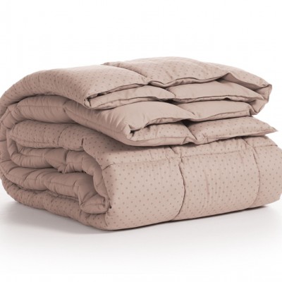 Nef-Nef Homeware Πάπλωμα Μονό με Γέμιση Hollowfiber 160x220εκ. Colorfull Μπεζ 330 GSM
