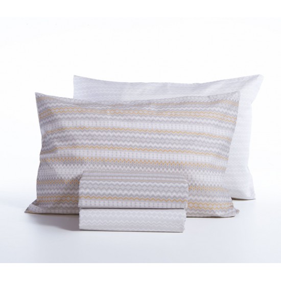 Nef-Nef Homeware Σετ Σεντόνια Υπέρδιπλα με Λάστιχο 160x200+35εκ. Γκρι 4τμχ