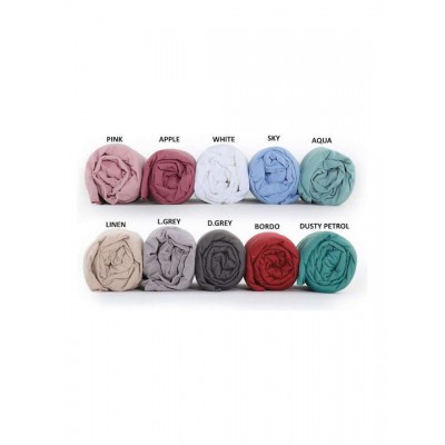 Nef-Nef Homeware Jersey Σεντόνι Διπλό με Λάστιχο 140x200+30εκ. White