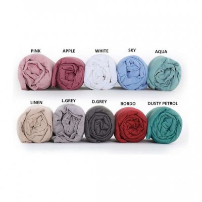 Nef-Nef Homeware Jersey Σεντόνι Διπλό με Λάστιχο 140x200+30εκ. White