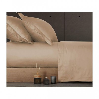 Nef-Nef Homeware Σεντόνι Υπέρδιπλο 240x270εκ. Elements Beige