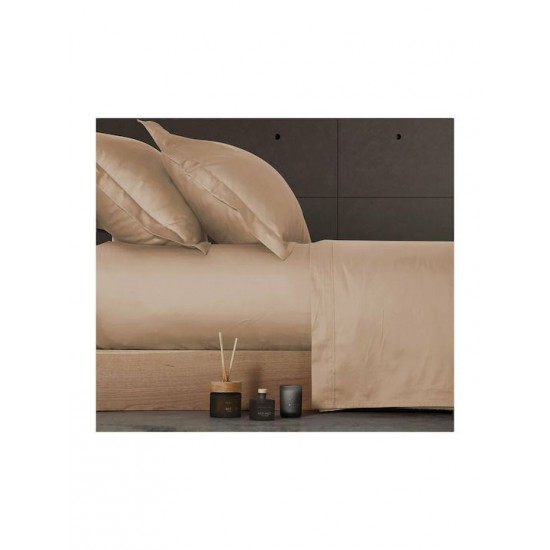 Nef-Nef Homeware Σεντόνι Υπέρδιπλο 240x270εκ. Elements Beige