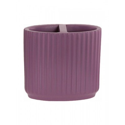 Nef-Nef Homeware Concrete Venice Θήκη για Οδοντόβουρτσες Επιτραπέζια Πλαστική Μωβ