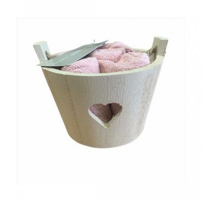 Nef-Nef Homeware Σετ Πετσέτες 5τμχ Heart Basket 30x30εκ. Pink