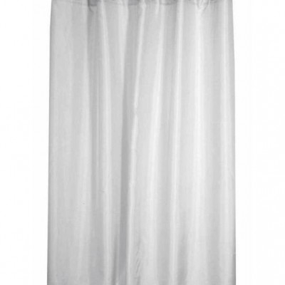 Nef-Nef Homeware Shower Κουρτίνα Μπάνιου Υφασμάτινη με Τρουκς 180x200 cm White