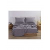 Nef-Nef Homeware Basic Σεντόνι Διπλό με Λάστιχο 140x200+30εκ. Light Grey