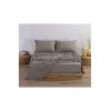 Nef-Nef Homeware Basic Σεντόνι Διπλό με Λάστιχο 140x200+30εκ. 1185 Mocca
