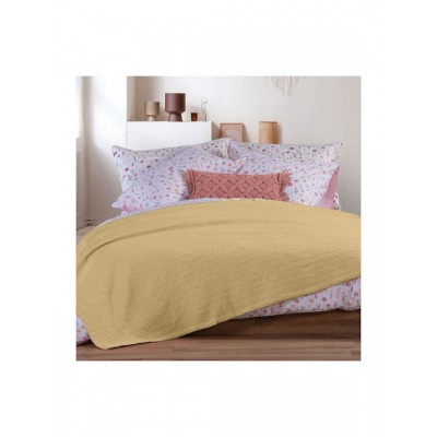 Nef-Nef Homeware Cool Κουβέρτα Πικέ Υπέρδιπλη 220x240εκ. Honey