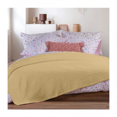 Nef-Nef Homeware Cool Κουβέρτα Πικέ Υπέρδιπλη 220x240εκ. Honey