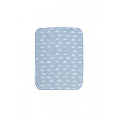 Nef-Nef Homeware Κουβέρτα Κούνιας Clouds Βελουτέ Μπλε 100x140εκ.