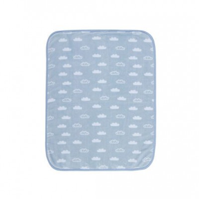 Nef-Nef Homeware Κουβέρτα Κούνιας Clouds Βελουτέ Μπλε 100x140εκ.