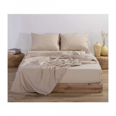 Nef-Nef Homeware Basic Σεντόνι Ημίδιπλο με Λάστιχο 120x200+30εκ. Beige