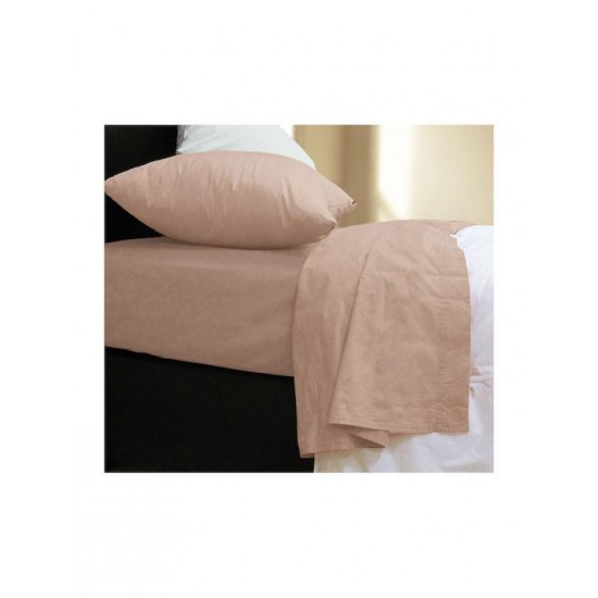 Nef-Nef Homeware Basic Σεντόνι Ημίδιπλο με Λάστιχο 120x200+30εκ. Beige
