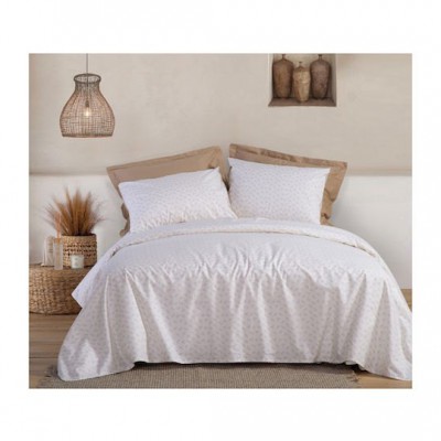 Nef-Nef Homeware Amaranda Σετ Σεντόνια Υπέρδιπλα 240x270εκ. Beige (4τμχ)
