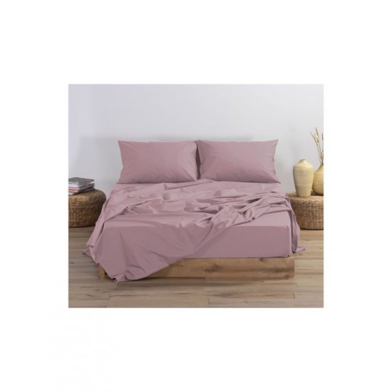 Nef-Nef Homeware Σεντόνι Υπέρδιπλο με Λάστιχο 160x200+30εκ. Basic 1213-amethyst
