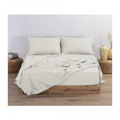Nef-Nef Homeware Basic Σεντόνι Διπλό με Λάστιχο 140x200+30εκ. 1211-ecru
