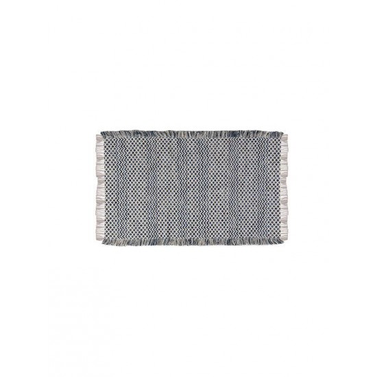 Nef-Nef Homeware Πατάκι Μπάνιου Βαμβακερό Athena Blue 65x130εκ.