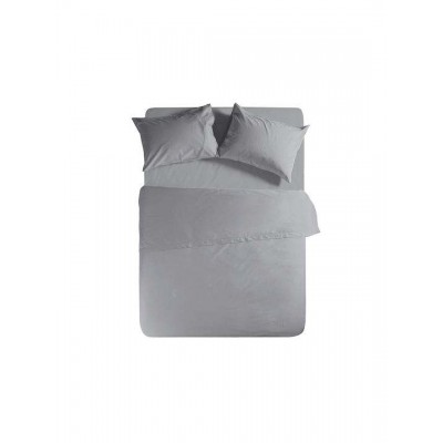 Nef-Nef Homeware Basic Σεντόνι Διπλό με Λάστιχο 140x200+30εκ. Light Grey