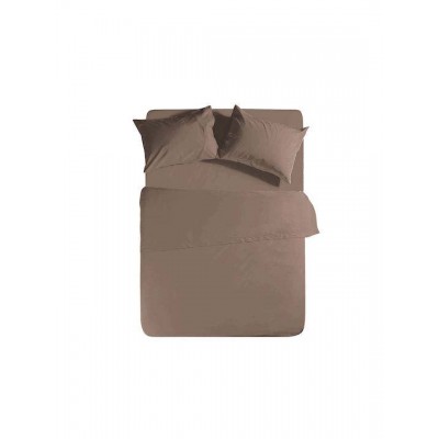 Nef-Nef Homeware Basic Σεντόνι Διπλό με Λάστιχο 140x200+30εκ. 1185 Mocca