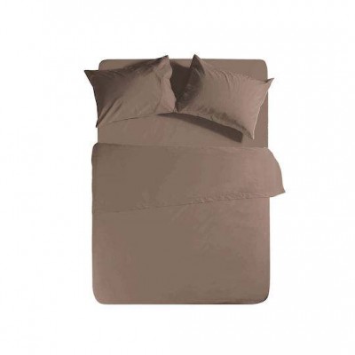 Nef-Nef Homeware Basic Σεντόνι Διπλό με Λάστιχο 140x200+30εκ. 1185 Mocca