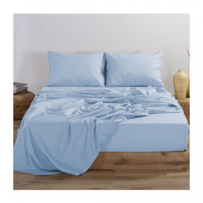 Nef-Nef Homeware Basic Σεντόνι Υπέρδιπλο 240x270εκ. Light Blue