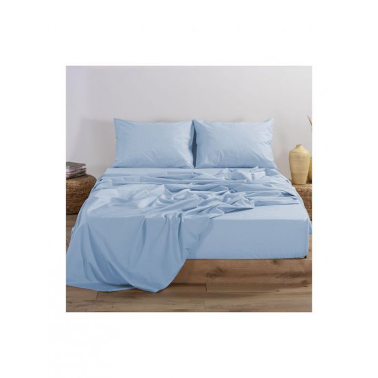 Nef-Nef Homeware Basic Σεντόνι Υπέρδιπλο 240x270εκ. Light Blue
