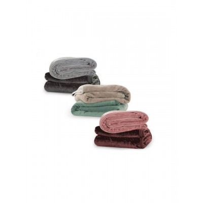 Nef-Nef Homeware Κουβέρτα Βελουτέ Υπέρδιπλη 220x240εκ. Loft 1110 Dark Grey