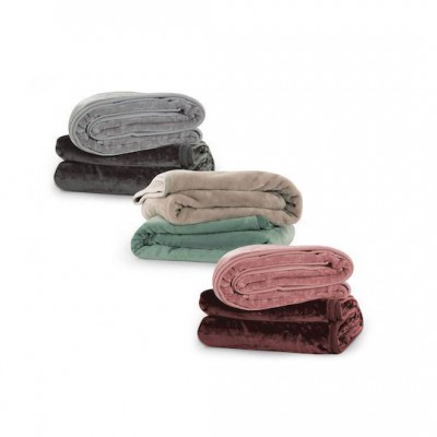 Nef-Nef Homeware Κουβέρτα Βελουτέ Υπέρδιπλη 220x240εκ. Loft 1110 Dark Grey