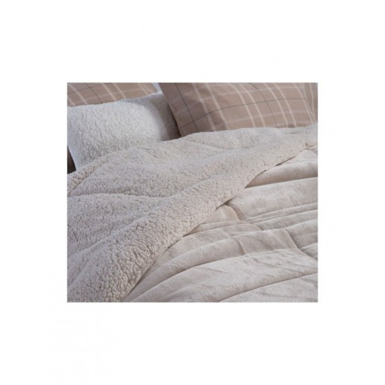 Nef-Nef Homeware Κουβερτοπάπλωμα Μονό 160x220εκ. Singular Μπεζ 220 GSM