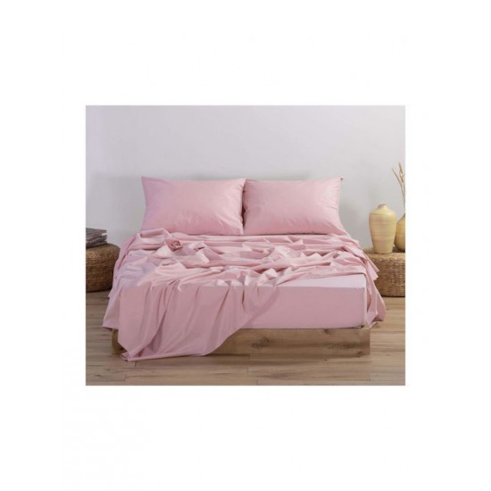 Nef-Nef Homeware Basic Σεντόνι Μονό με Λάστιχο 100x200+30εκ. 1011 Pink